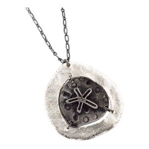 Antique Silver Tone Starfish Necklace
